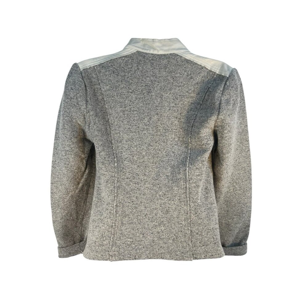 Rebecca Taylor lamb leather‎ & wool blend Moto style zip front jacket size 2 - Picture 8 of 10